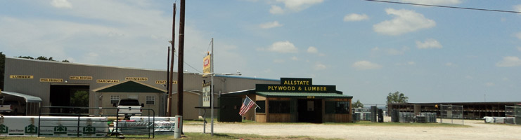 Allstate Plywood & Lumber. Mineral Wells, Texas - building materials, deer stands, outhouses, building supplies, tools, hardware, electrical supplies, plumbing supplies, outdoor buildings, roofing materials, dog houses, carports